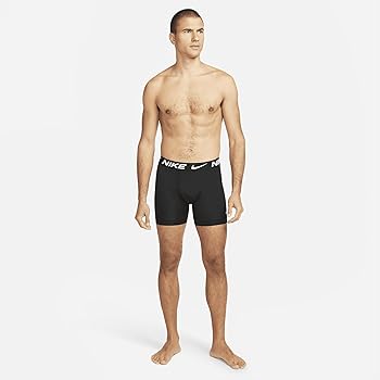 Nike Mens 3PK Dri-Fit Boxer Briefs, Black/Black/White, XX